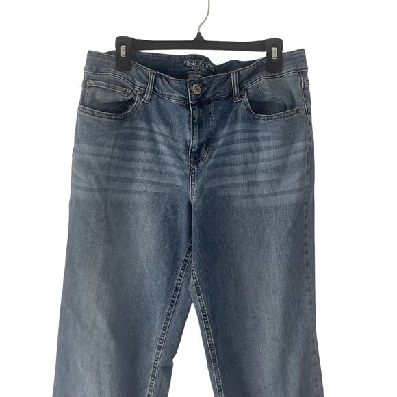Maurices Y2k Women's Size 14 Blue Long Mid Rise Straight Jeans - Picture 2 of 9